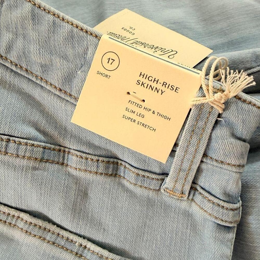 Petite High rise straight leg jeans short women 17S casual moms jeans